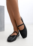 Μπαλαρίνες με λάστιχο PIECES 17151921 - Μαύρο - thefashionproject.gr - PIECES