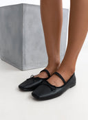 Μπαλαρίνες με λάστιχο PIECES 17151921 - Μαύρο - thefashionproject.gr - PIECES