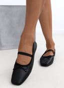 Μπαλαρίνες με λάστιχο PIECES 17151921 - Μαύρο - thefashionproject.gr - PIECES
