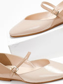 Μπαλαρίνες με λουράκι λουστρίνι TFP - Nude - thefashionproject.gr - TFP