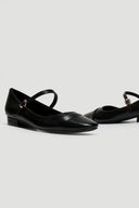 Μπαλαρίνες με λουράκι - Μαύρο - thefashionproject.gr - JOIA