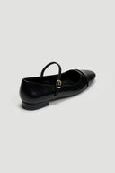 Μπαλαρίνες με λουράκι - Μαύρο - thefashionproject.gr - JOIA