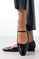 Μπαλαρίνες με λουράκι - Μαύρο - thefashionproject.gr - JOIA