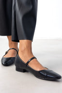 Μπαλαρίνες με λουράκι - Μαύρο - thefashionproject.gr - JOIA