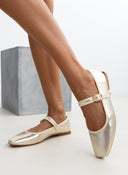Μπαλαρίνες με μπαρέτα - Χρυσό - thefashionproject.gr - Ideal shoes