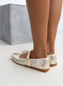Μπαλαρίνες με μπαρέτα - Χρυσό - thefashionproject.gr - Ideal shoes