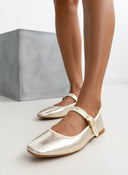 Μπαλαρίνες με μπαρέτα - Χρυσό - thefashionproject.gr - Ideal shoes