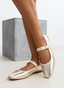 Μπαλαρίνες με μπαρέτα - Χρυσό - thefashionproject.gr - Ideal shoes