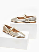 Μπαλαρίνες με μπαρέτα - Χρυσό - thefashionproject.gr - Ideal shoes