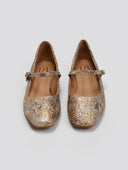 Μπαλαρίνες με pattern μπαρέτα ERYNN - Χρυσό - thefashionproject.gr - ERYNN