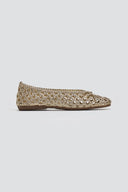 Μπαλαρίνες με πλεκτό σχέδιο Xti 144014 - Χρυσό - thefashionproject.gr - Xti Footwear