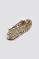 Μπαλαρίνες με πλεκτό σχέδιο Xti 144014 - Χρυσό - thefashionproject.gr - Xti Footwear