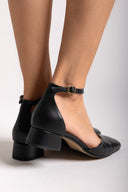 Μπαλαρίνες με print TFP - Μαύρο - thefashionproject.gr - TFP