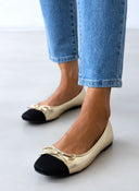 Μπαλαρίνες με suede λεπτομέρεια - Χρυσό - thefashionproject.gr - ERYNN
