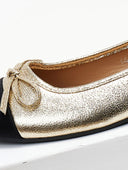 Μπαλαρίνες με suede λεπτομέρεια - Χρυσό - thefashionproject.gr - ERYNN