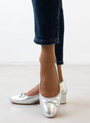 Μπαλαρίνες με τακούνι - Ασημί - thefashionproject.gr - CM Paris