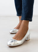 Μπαλαρίνες με τακούνι - Ασημί - thefashionproject.gr - CM Paris
