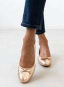 Μπαλαρίνες με τακούνι - Χαλκός - thefashionproject.gr - CM Paris