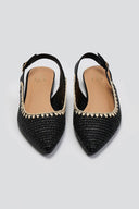 Μπαλαρίνες μυτερές slingback από ψάθα ERYNN