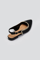 Μπαλαρίνες μυτερές slingback από ψάθα ERYNN