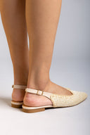 Μπαλαρίνες μυτερές slingback από ψάθα ERYNN