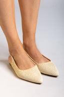 Μπαλαρίνες μυτερές slingback από ψάθα ERYNN
