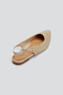 Μπαλαρίνες μυτερές slingback από ψάθα ERYNN