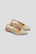 Μπαλαρίνες μυτερές slingback από ψάθα ERYNN