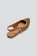 Μπαλαρίνες μυτερές slingback από ψάθα ERYNN