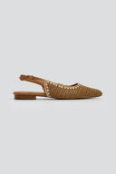 Μπαλαρίνες μυτερές slingback από ψάθα ERYNN