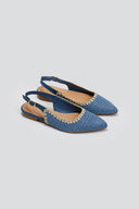 Μπαλαρίνες μυτερές slingback από ψάθα ERYNN