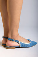 Μπαλαρίνες μυτερές slingback από ψάθα ERYNN