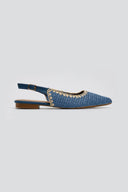 Μπαλαρίνες μυτερές slingback από ψάθα ERYNN