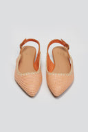 Μπαλαρίνες μυτερές slingback από ψάθα ERYNN