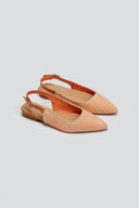 Μπαλαρίνες μυτερές slingback από ψάθα ERYNN