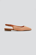 Μπαλαρίνες μυτερές slingback από ψάθα ERYNN
