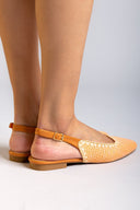 Μπαλαρίνες μυτερές slingback από ψάθα ERYNN