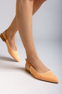 Μπαλαρίνες μυτερές slingback από ψάθα ERYNN