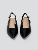 Μπαλαρίνες μυτερές slingback με στρας ERYNN