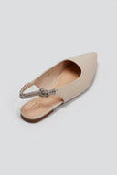 Μπαλαρίνες μυτερές slingback με στρας ERYNN