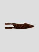 Μπαλαρίνες μυτερές suede slingback με στρας ERYNN