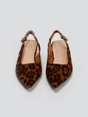 Μπαλαρίνες μυτερές suede slingback με στρας ERYNN