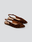 Μπαλαρίνες μυτερές suede slingback με στρας ERYNN