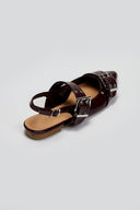 Μπαλαρίνες μυτερές λουστρίνι με τοκάδες - Burgundy - thefashionproject.gr - Ideal shoes