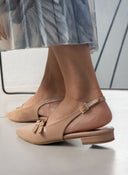 Μπαλαρίνες μυτερές λουστρίνι TFP - Biscuit - thefashionproject.gr - TFP