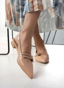 Μπαλαρίνες μυτερές λουστρίνι TFP - Biscuit - thefashionproject.gr - TFP