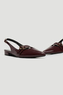 Μπαλαρίνες μυτερές λουστρίνι TFP - Burgundy - thefashionproject.gr - TFP