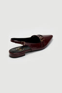 Μπαλαρίνες μυτερές λουστρίνι TFP - Burgundy - thefashionproject.gr - TFP