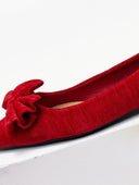 Μπαλαρίνες μυτερές με φιογκάκι - Κόκκινο - thefashionproject.gr - Bellamica