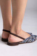 Μπαλαρίνες μυτερές με λάστιχο CORINA - Μπλε - thefashionproject.gr - CORINA